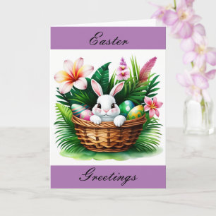 Happy Easter Greetings Hawaiian Tropical Card