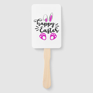Happy easter hand fan