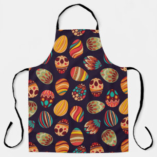 Happy Easter! Happy holiday eggs pattern, seamless Apron