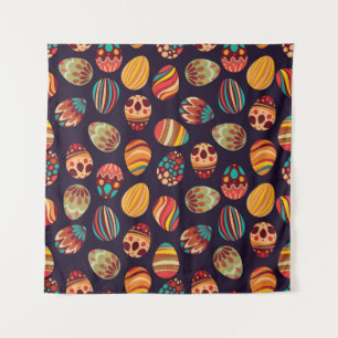 Happy Easter! Happy holiday eggs pattern, seamless Tapestry