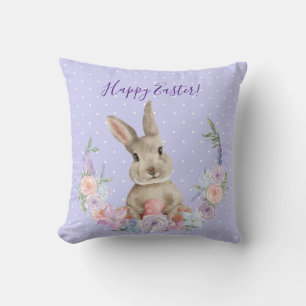 Happy Easter / Happy Spring Bunny Rabbit Cushion