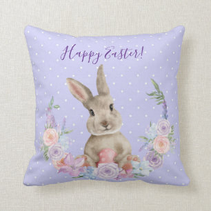 Happy Easter / Happy Spring Bunny Rabbit   Cushion