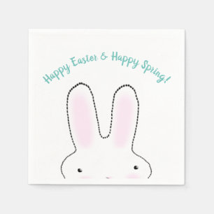 Happy Easter Happy Spring cute Easter Bunny custom Napkin