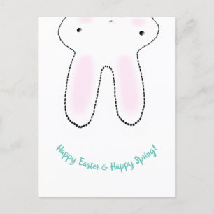 Happy Easter Happy Spring Easter Bunny cute funny Postcard