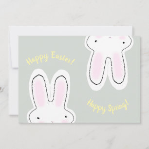 Happy Easter Happy Spring funny bunny dusty sage