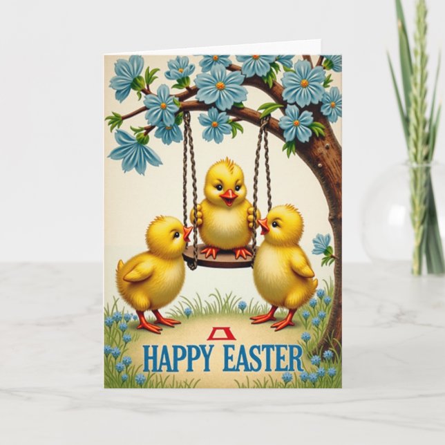 Happy Easter Hatchling Scene Card (Front)