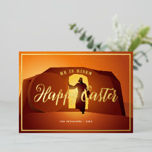 Happy Easter   He Is Risen Greeting Card
