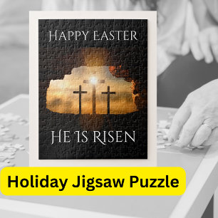 Happy Easter He Is Risen Holiday Jigsaw Puzzle