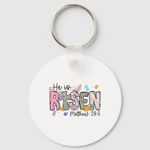 Happy Easter He Is Risen Jesus Matthew 286 Women K Key Ring