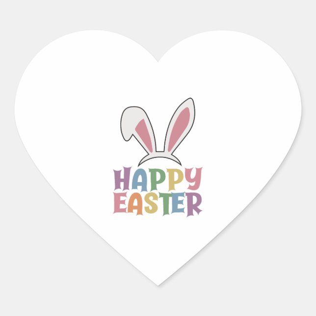 Happy Easter                        Heart Sticker (Front)