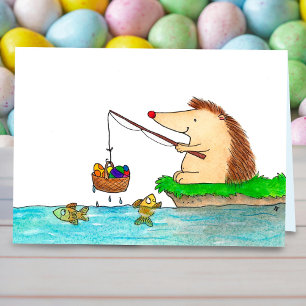 Happy Easter Hedgehog greeting card by N. Janes