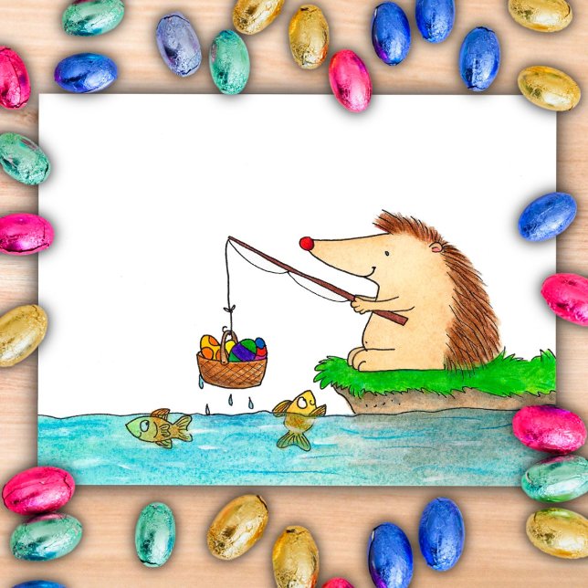 Happy Easter Hedgehog postcard by Nicole Janes (Creator Uploaded)