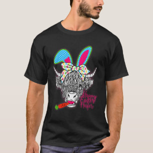 Happy Easter Heifer Highland Cow Heifer T-Shirt