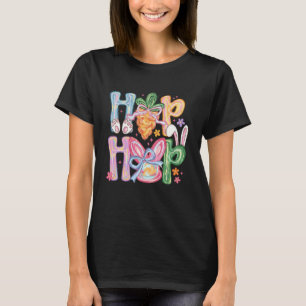 Happy Easter Hip Hop Bunny Egg Coquette Bow Girl W T-Shirt