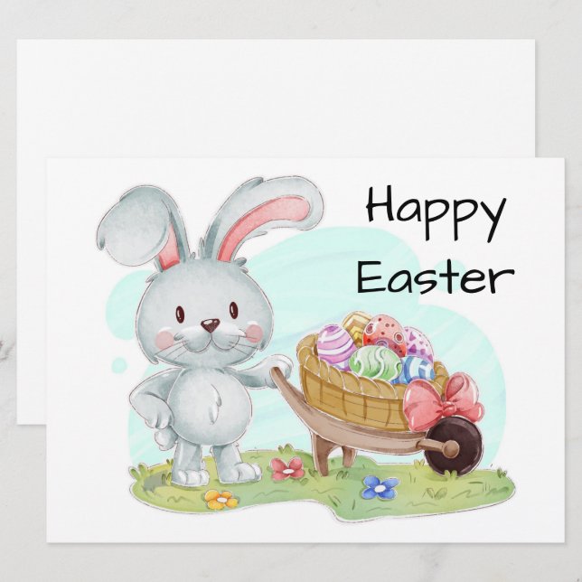 Happy Easter Holiday Card (Front/Back)