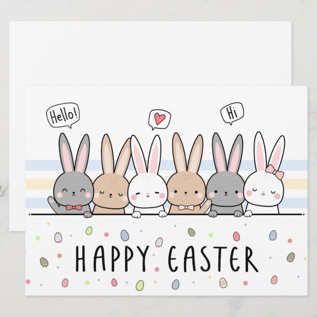 Happy Easter Holiday Card (Front/Back)