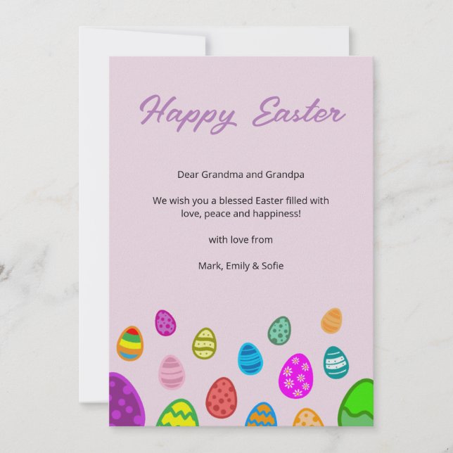 Happy Easter Holiday Card (Front)