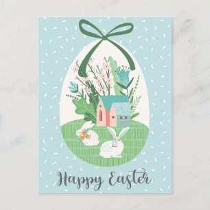 Happy Easter Holiday Postcard