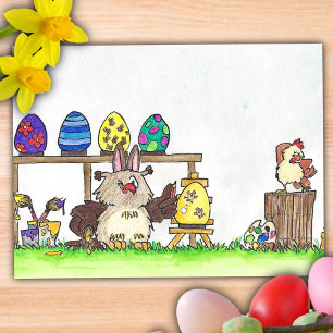 Happy Easter Holiday Postcard