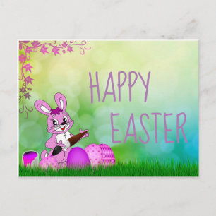 Happy Easter Holiday Postcard