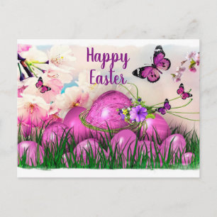 Happy Easter Holiday Postcard