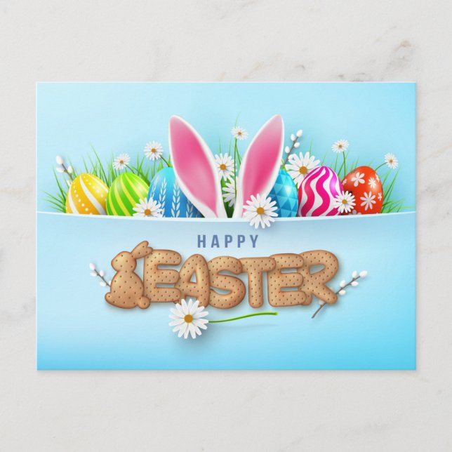 Happy Easter Holiday Postcard (Front)