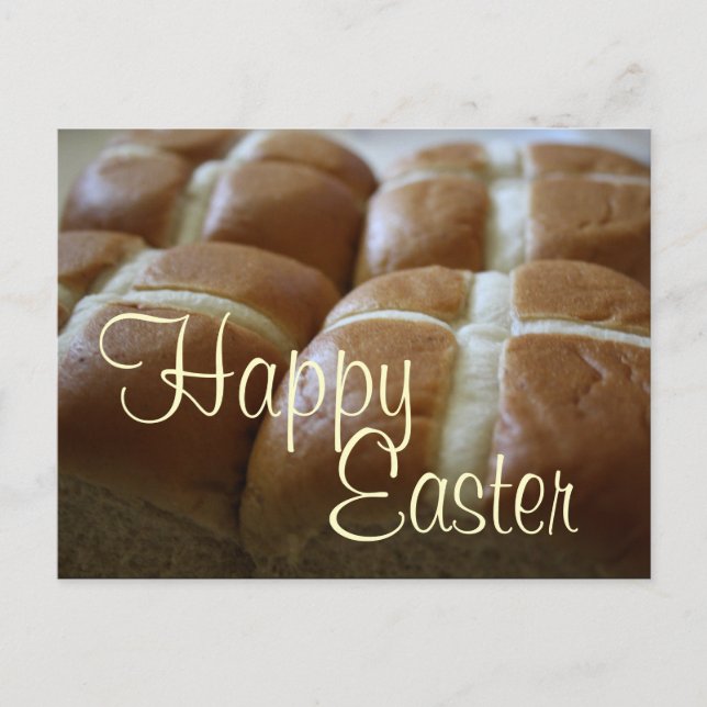 Happy Easter Hot Cross Buns Postcards (Front)