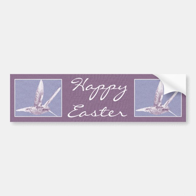 Happy Easter Hummingbird Bumper Sticker (Front)