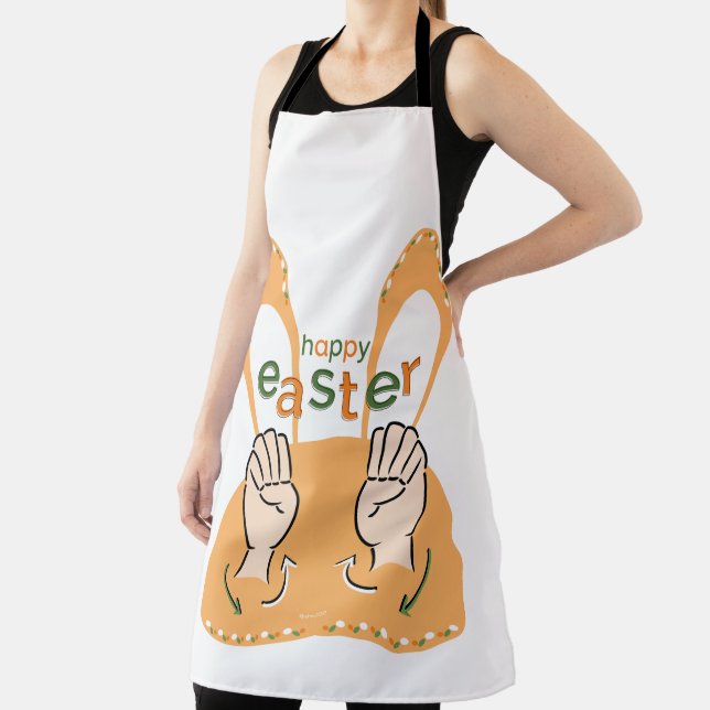 happy easter in sign language apron (Insitu)