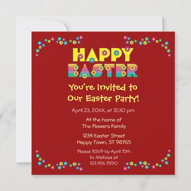 Happy Easter Invitation (Front)