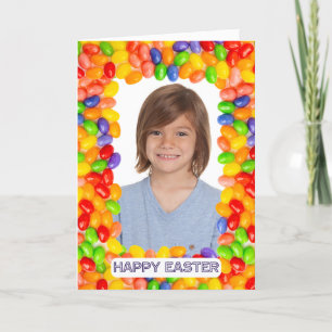 Happy Easter Jelly Bean Frame Any Picture Here Holiday Card