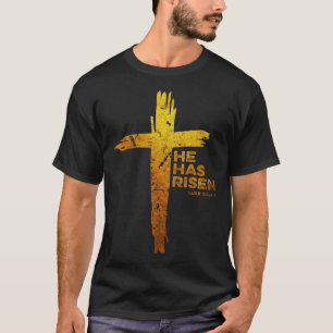 Happy Easter Jesus He Has Risen Religious Christia T-Shirt