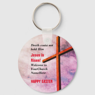 HAPPY EASTER   Jesus is Risen Key Ring