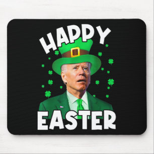 Happy Easter Joe Biden St Patricks Day Leprechaun Mouse Pad