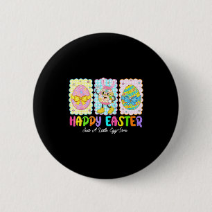 Happy Easter Just A Little Egg-stra Funny Eggs Kid 6 Cm Round Badge