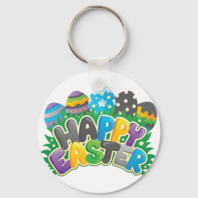 Happy Easter Key Ring (Front)