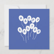 Happy Easter Key White and Blue Nice Ballons