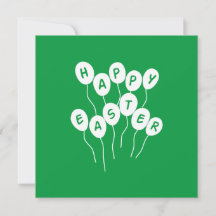 Happy Easter Key White and Green Nice Ballons