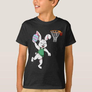 Happy Easter  Kids Boys Bunny Dunk Basketball East T-Shirt