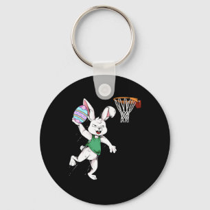 Happy Easter Kids Boys Bunny Dunk Bysketbyll Easte Key Ring