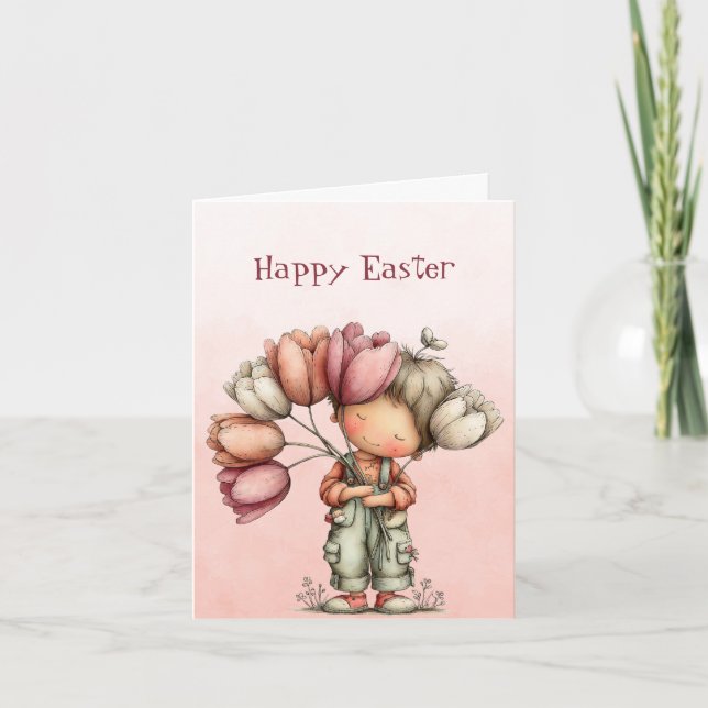 Happy Easter Kids  Note Card (Front)