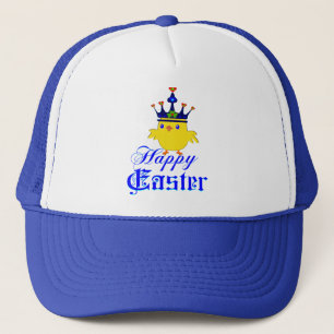 ♫♥Happy Easter King Chicken Fun Trucker Hat♥♪ Hat