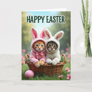 Happy Easter Kitten Photo Card