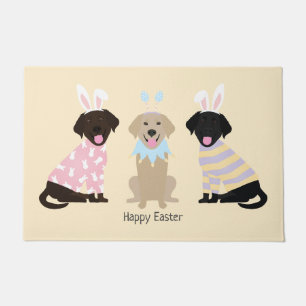 Happy Easter Labrador Retriever Dogs Doormat