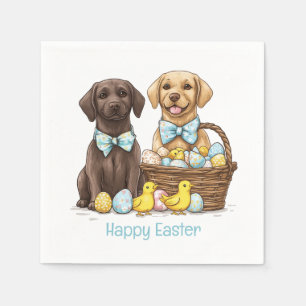 Happy Easter Labrador Retriever Dogs Napkin