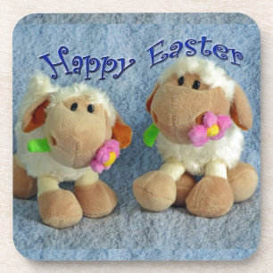 Happy Easter Lambs Coaster