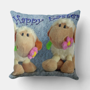 Happy Easter Lambs Cushion