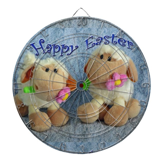 Happy Easter Lambs Dartboard (Front)