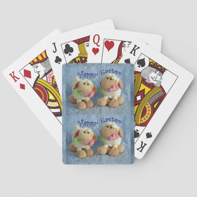 Happy Easter Lambs Playing Cards (Back)