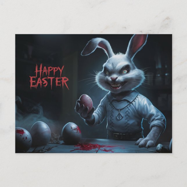 Happy Easter Lapin Poscards Oeuf Horror 10 Postcard (Front)